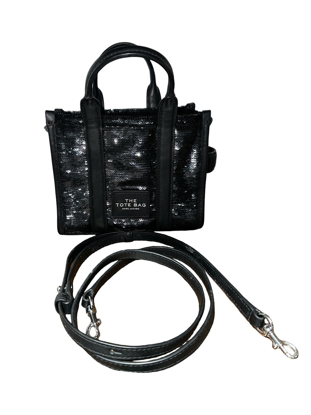 Pre-Loved Marc Jacobs Black Sequin Mini Tote